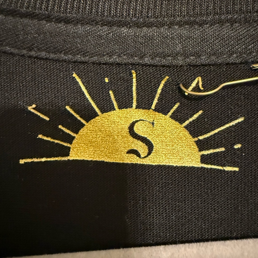 Black Graphic Tee with Eagle Design - Picture 5 of 5